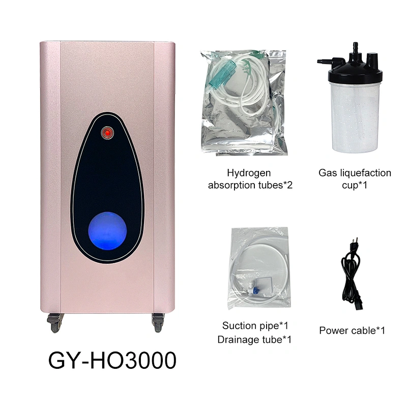 OEM ODM 99.99% High Purity Pem SPE Tech Hydrogen Gas Inhaler 3000ml Hydrogen Spa Water Bath Generator